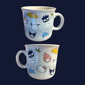 Sanrio Hello Kitty My Melody Collage 20oz Ceramic Camper Mug NWT Pastels